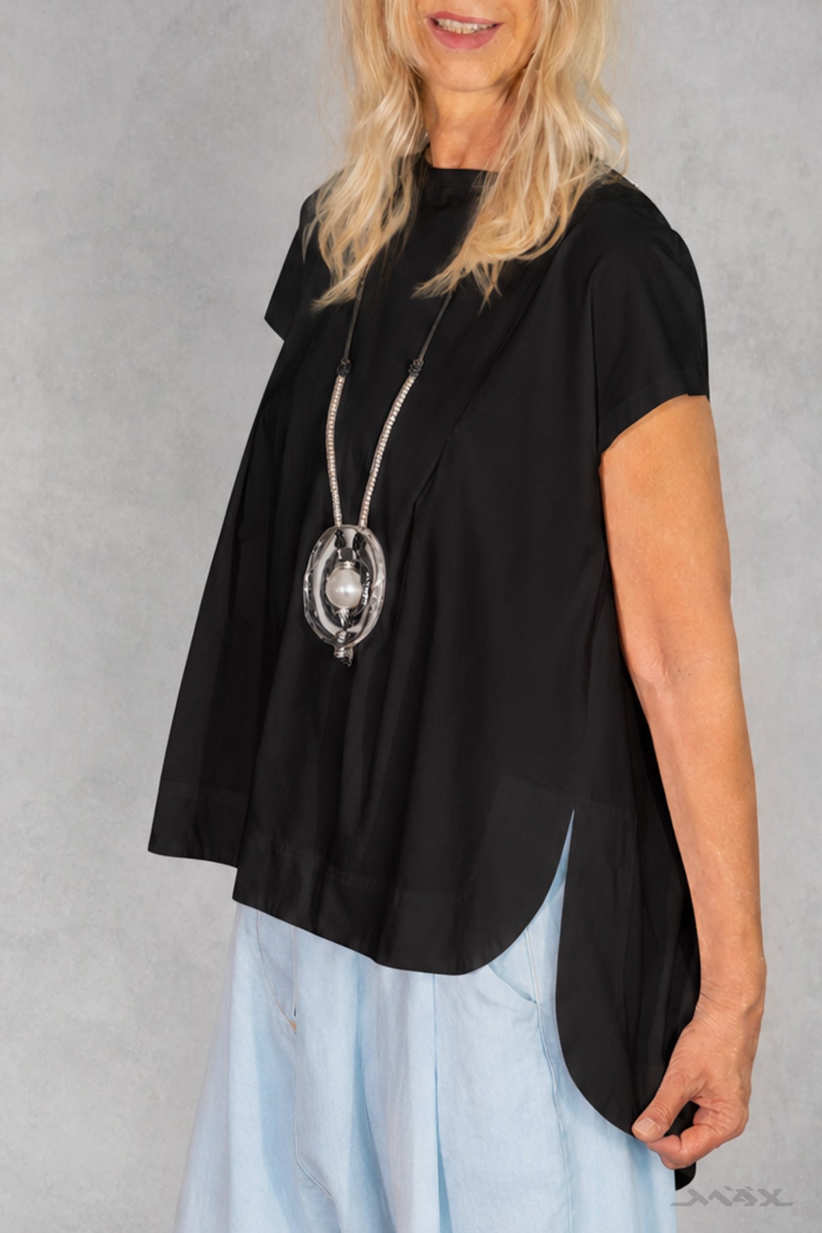 Shirt met plissé-detail - one size (38-44)