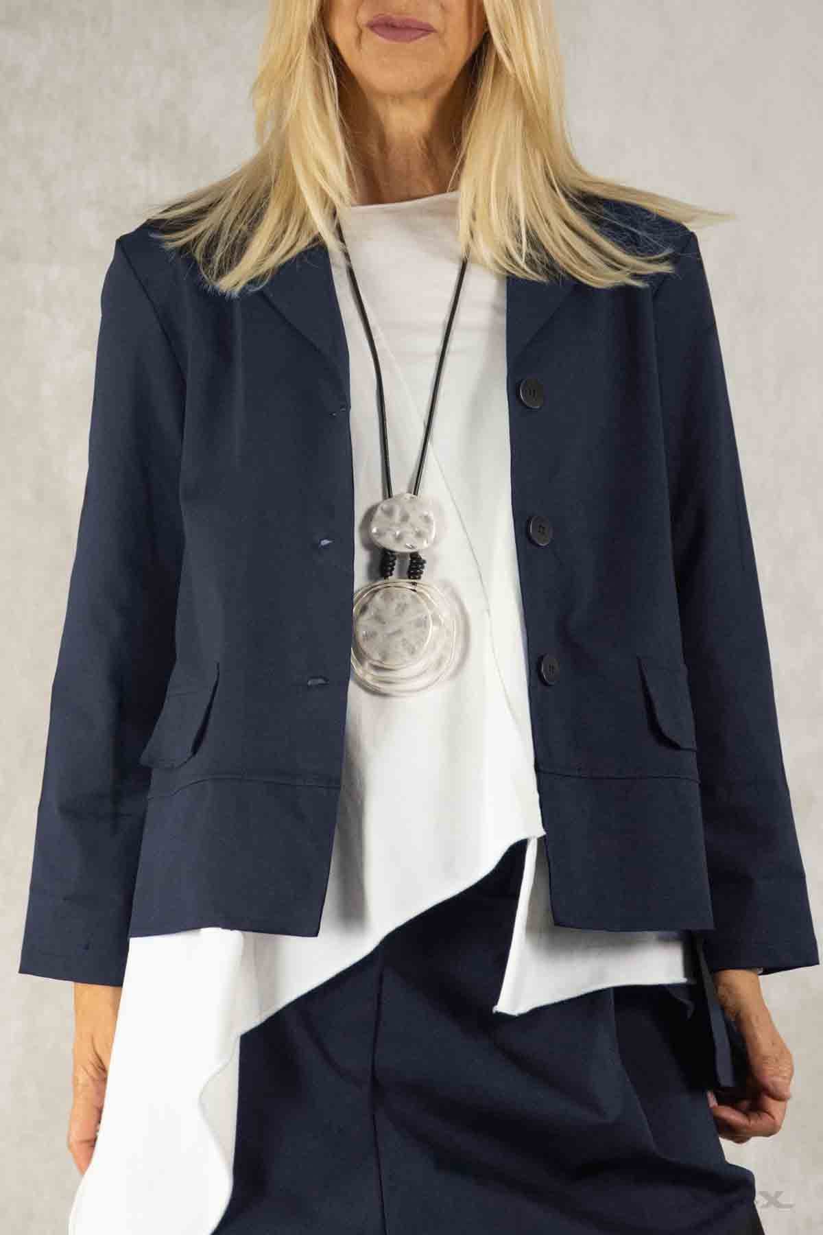 Asymmetrische Blazer-Jacke Gr. Onesize (36-42)