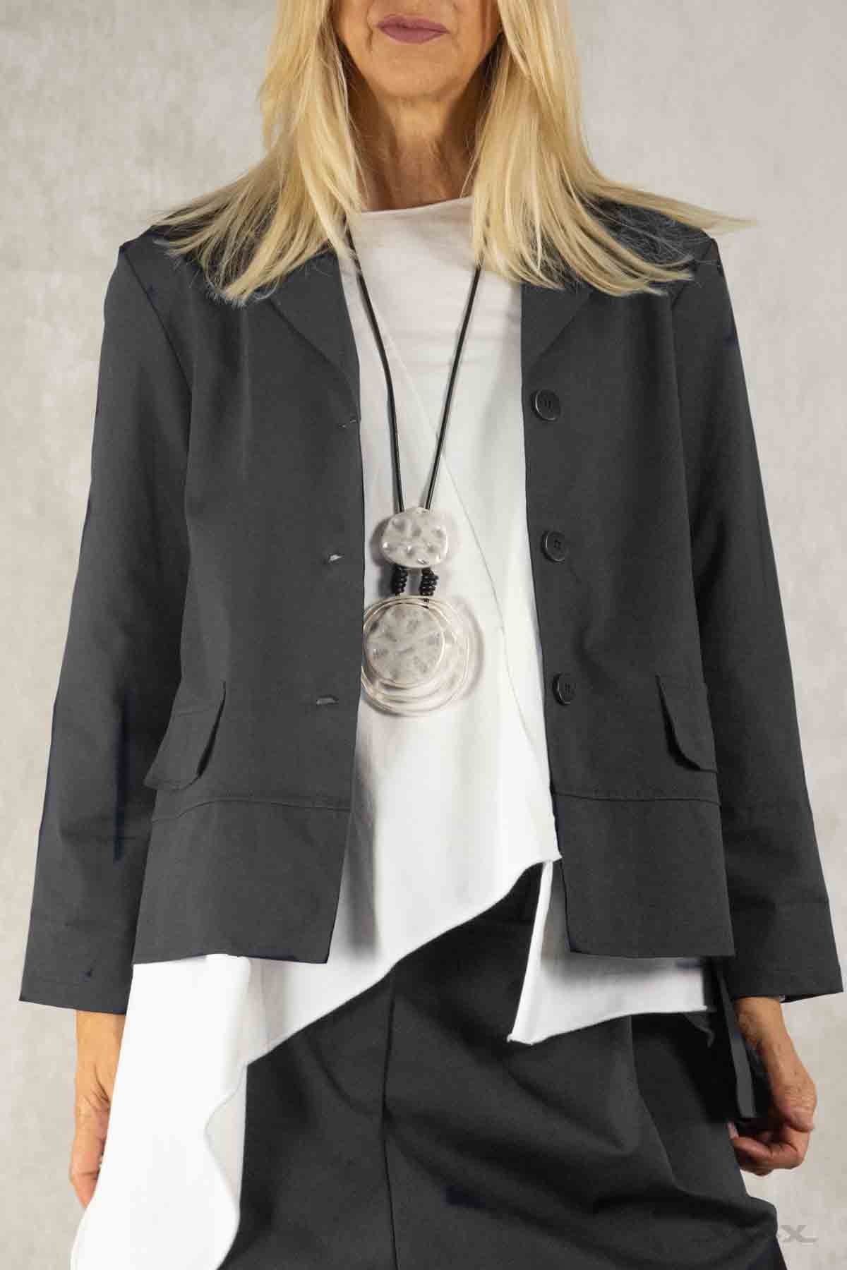 Asymmetrische Blazer-Jacke Gr. Onesize (36-42)