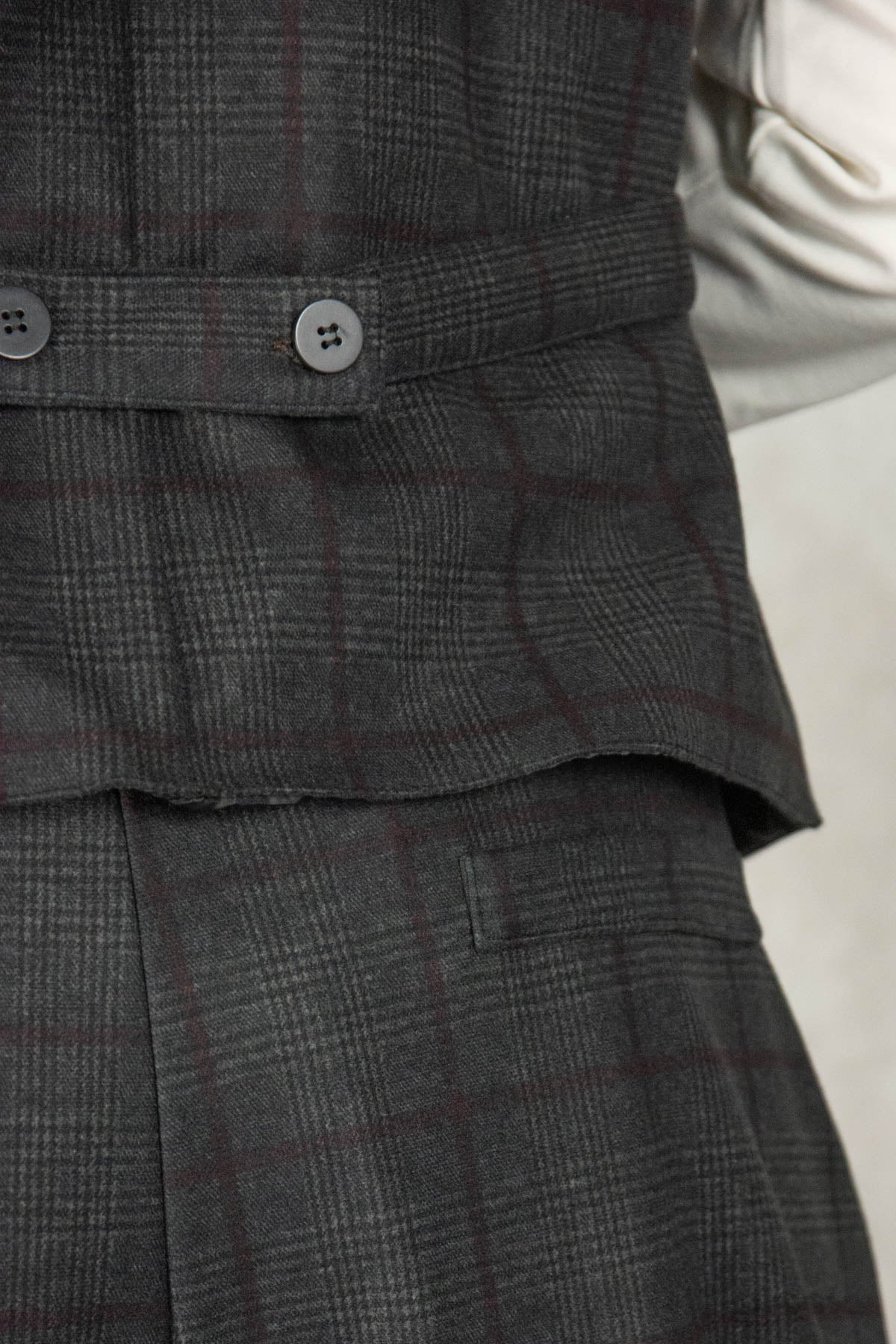 Baggyhose dunkelgrau kariert Gr. onesize(38-42)