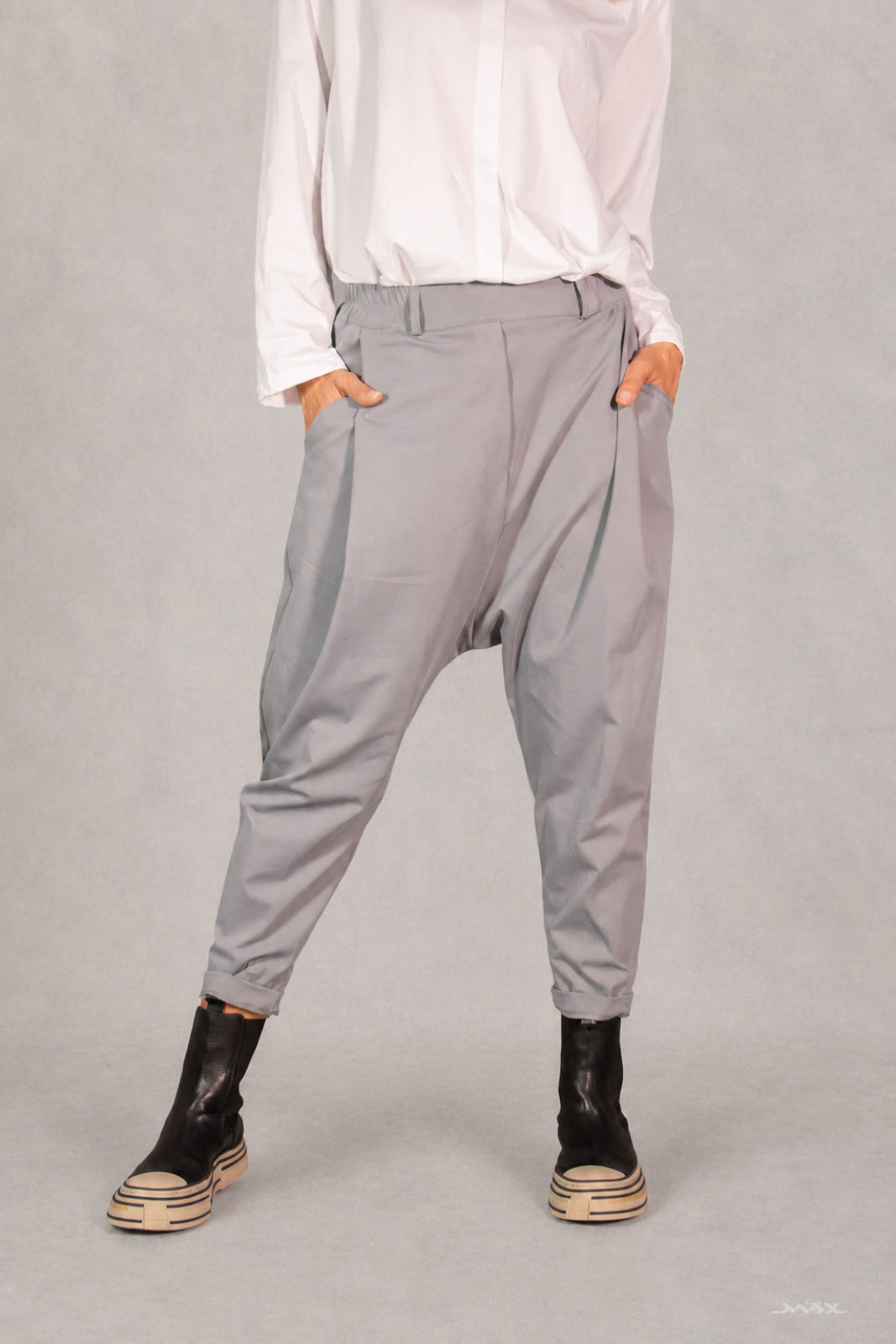 Baggybroek grijs – One Size (36–42)