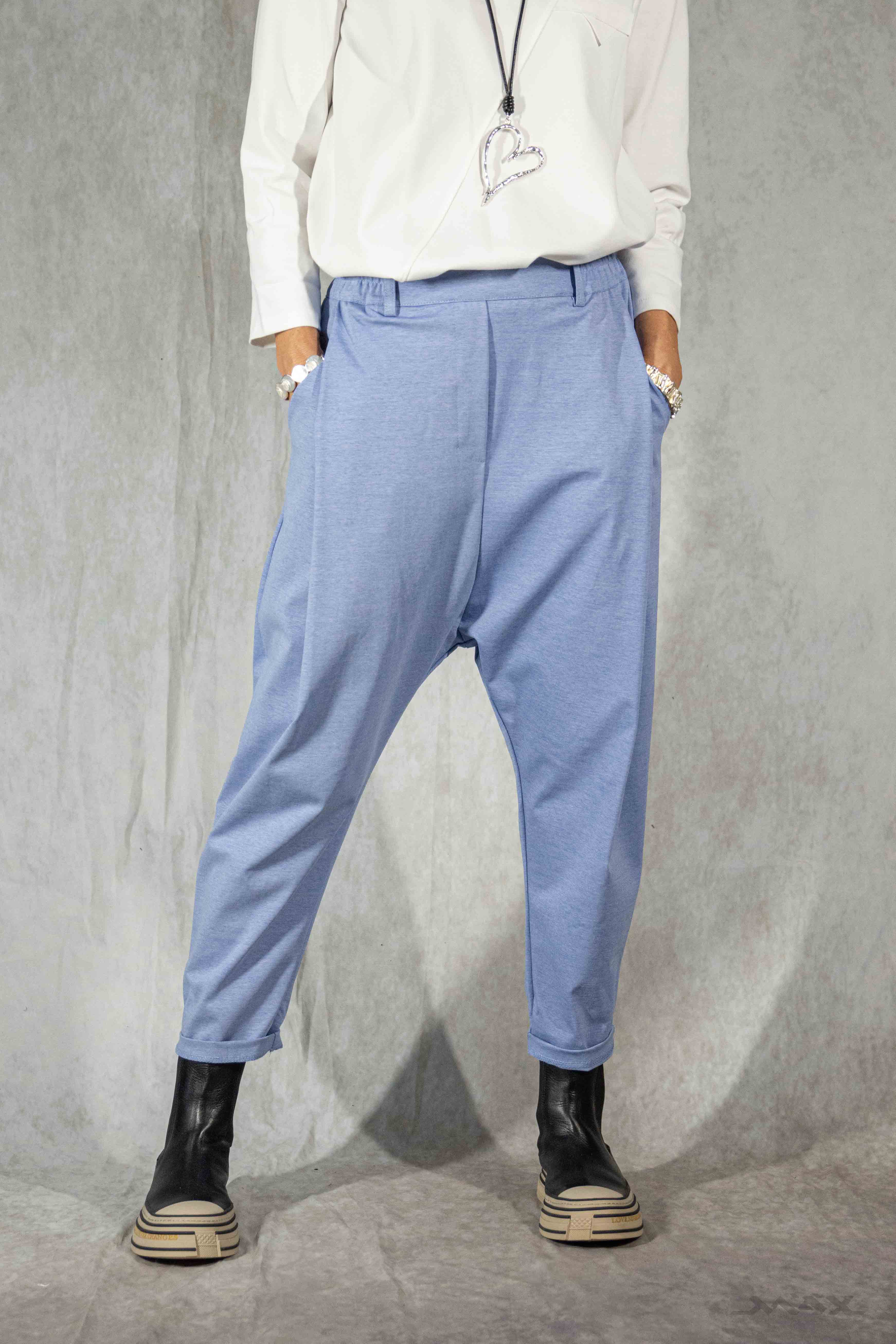 Baggyhose blau meliert Gr. Onesize (36-42)