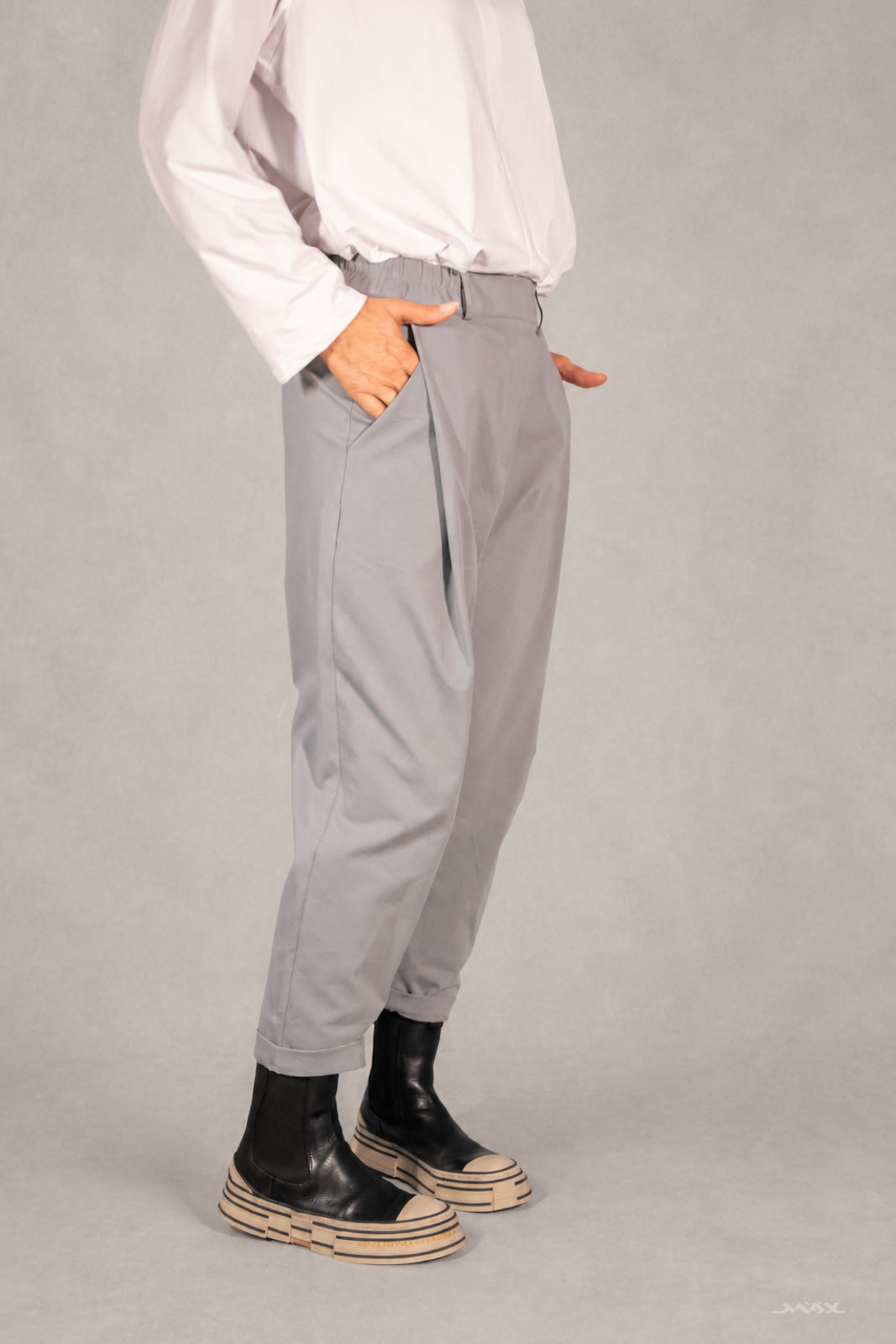 Baggybroek grijs – One Size (36–42)