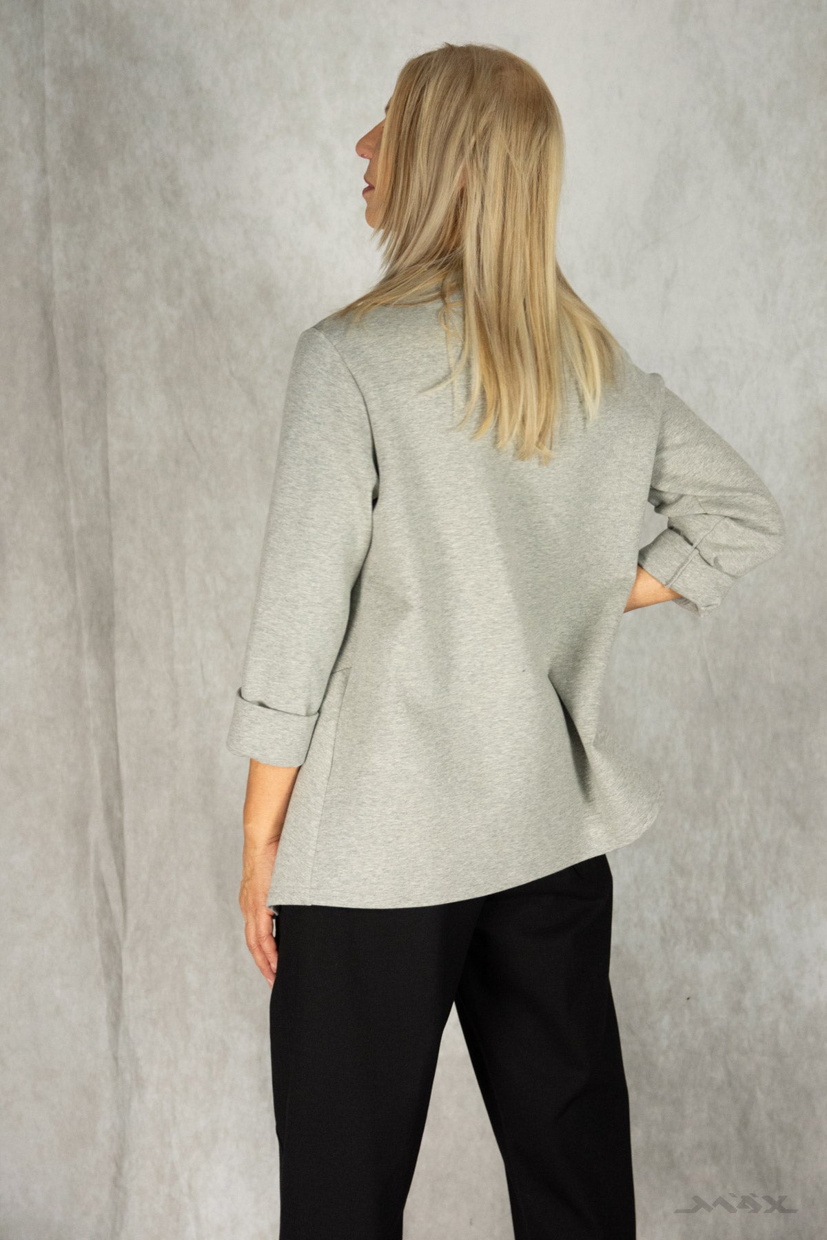 Vokuhila-Shirt mit hohem Kragen Gr. onesize(38-42)