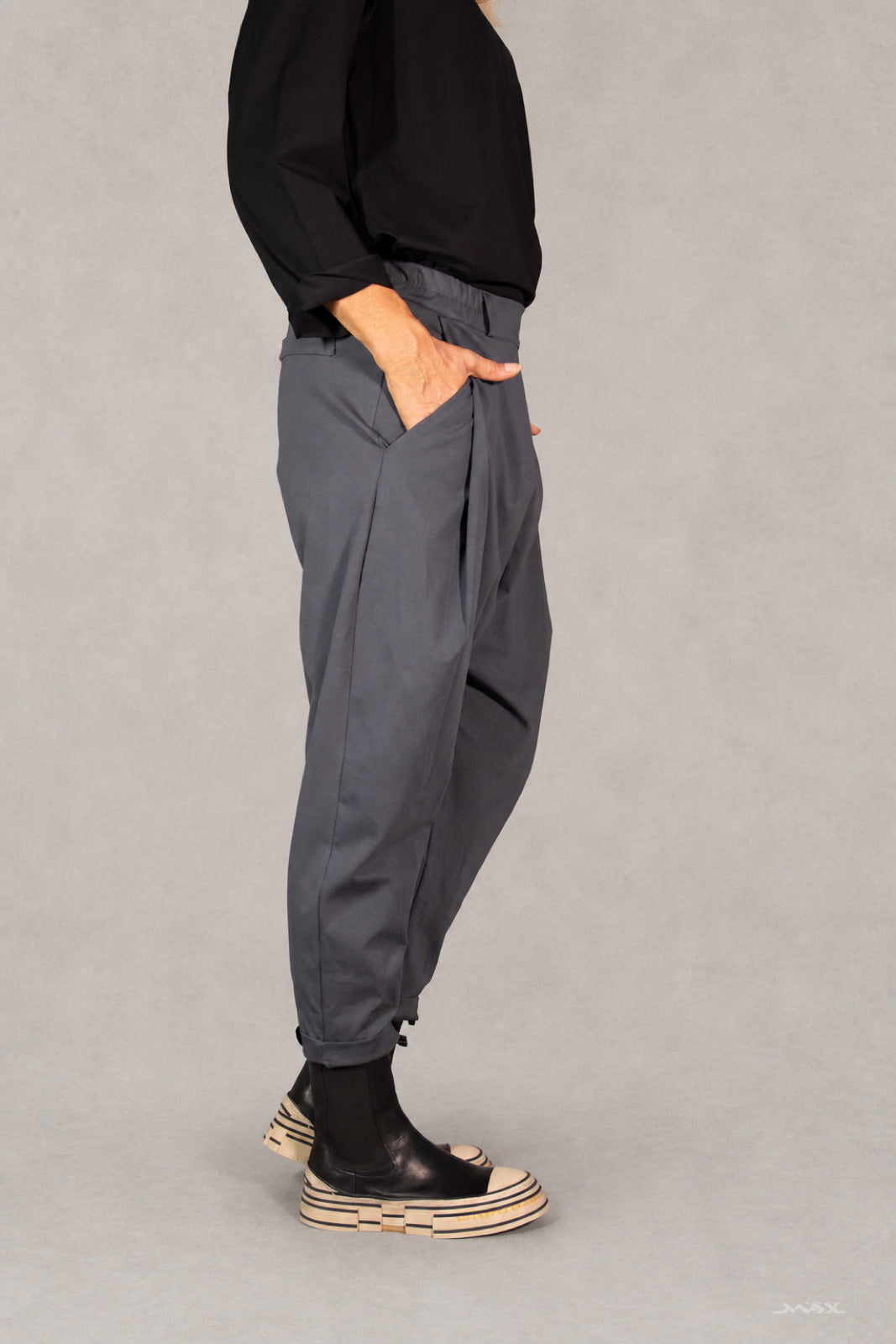 Baggybroek asgrijs – One Size (36–42)