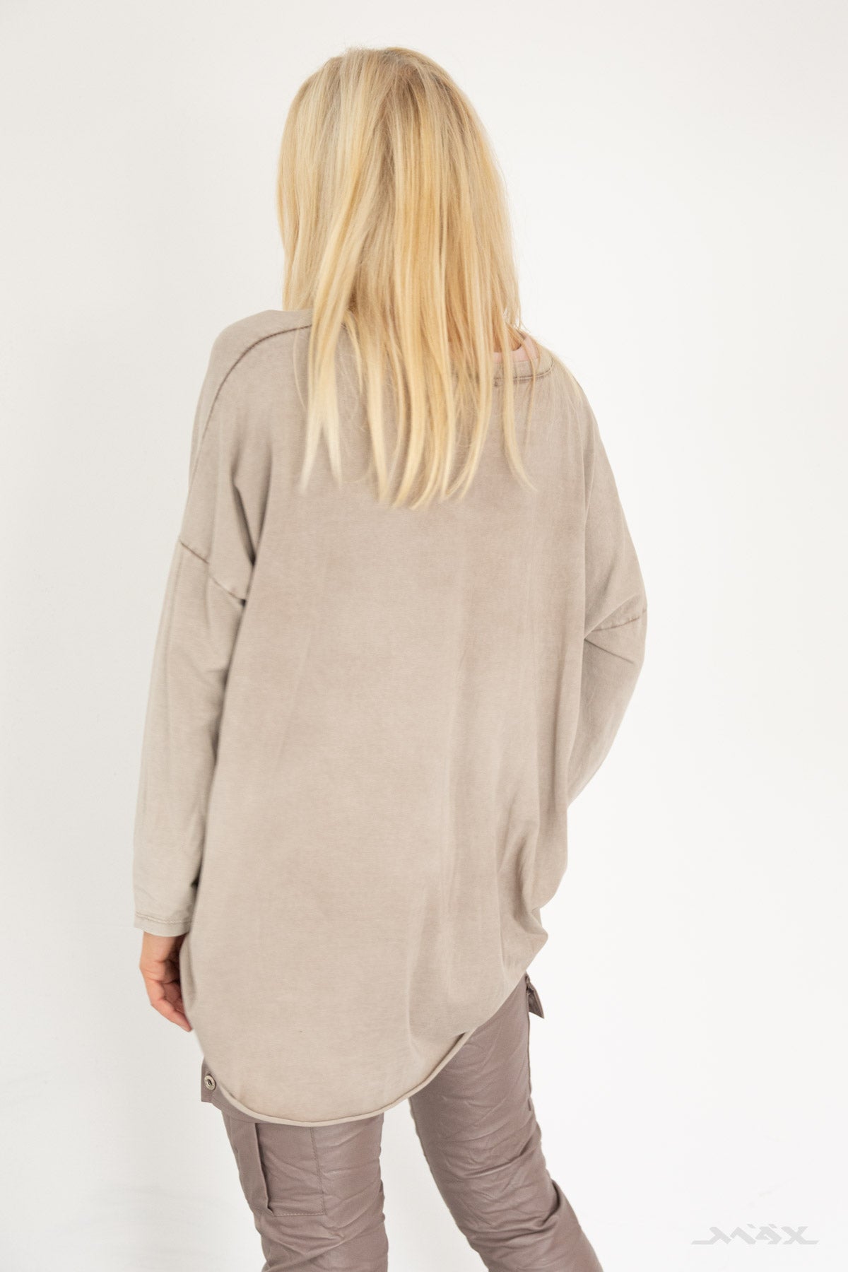 Oversize Vokuhila Shirt sand