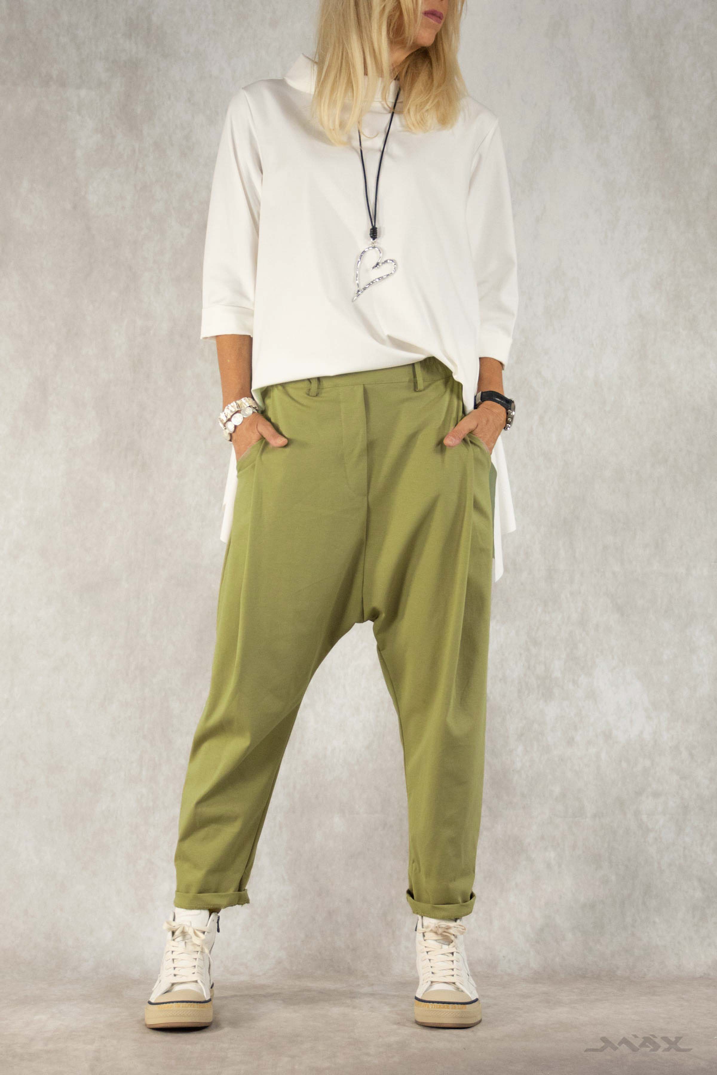 Pantalon ample kiwi, taille unique (36-42)