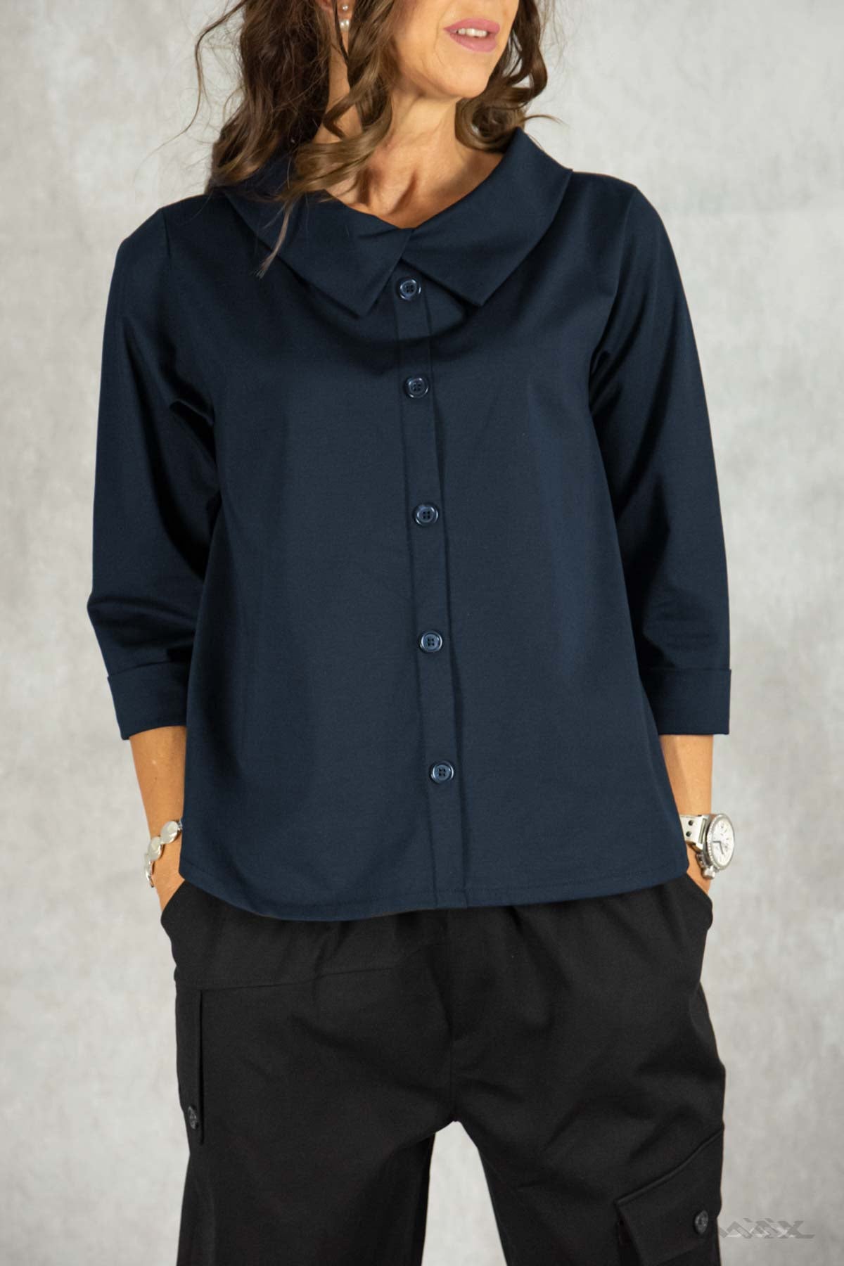 Hemd mit Doppelkragen Gr. onesize (38-42)