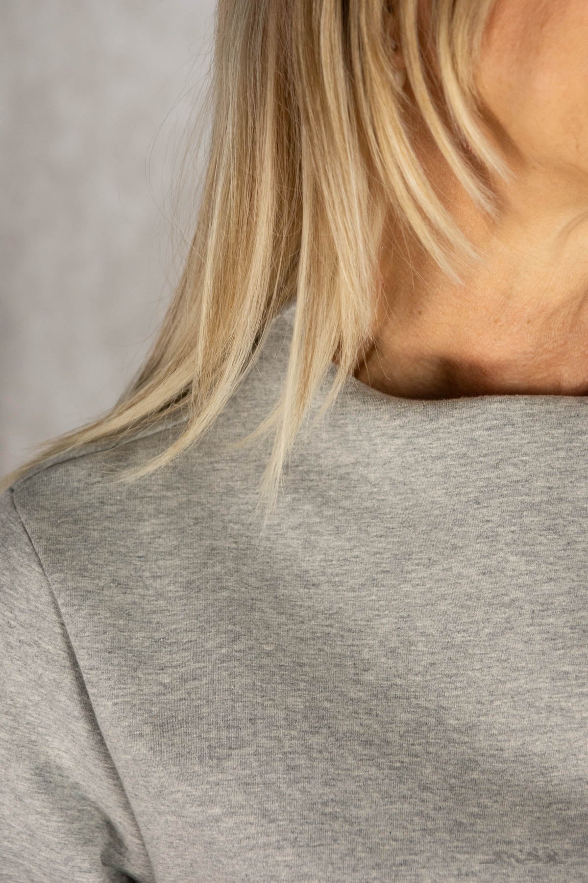 Vokuhila-Shirt mit hohem Kragen Gr. onesize(38-42)