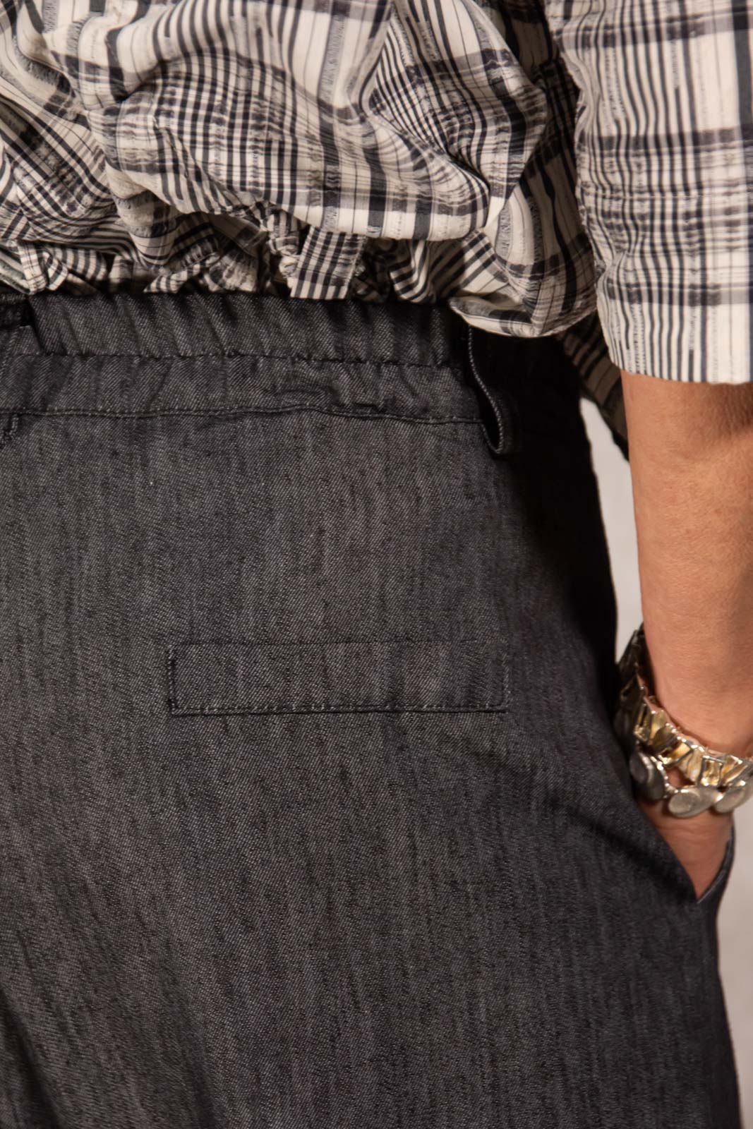 Leinen-Baggyhose anthrazit Gr. Onesize (36-42)