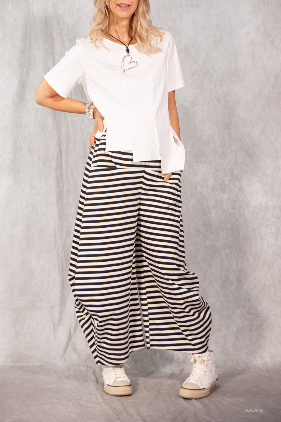 Pantalon ballon rayé - taille unique (38-44)