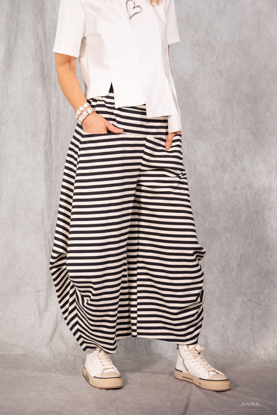 Pantalon ballon rayé - taille unique (38-44)