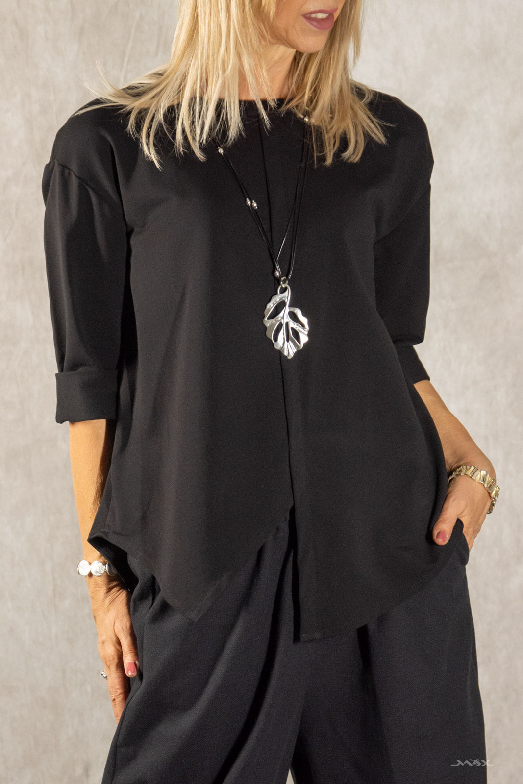 Shirt met asymmetrische zoom - one size (38-42)