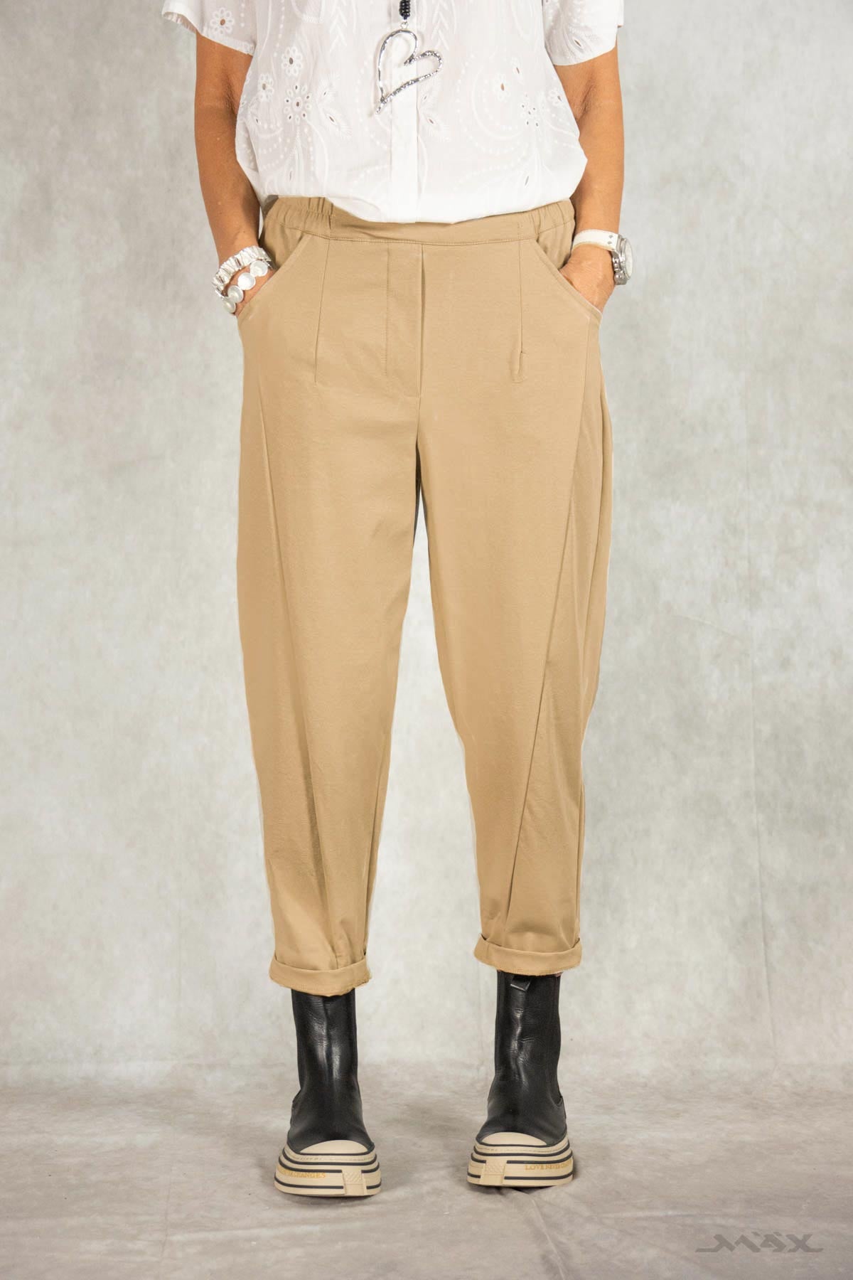 Hose camel mit Ziernaht Gr. onesize (38-42)