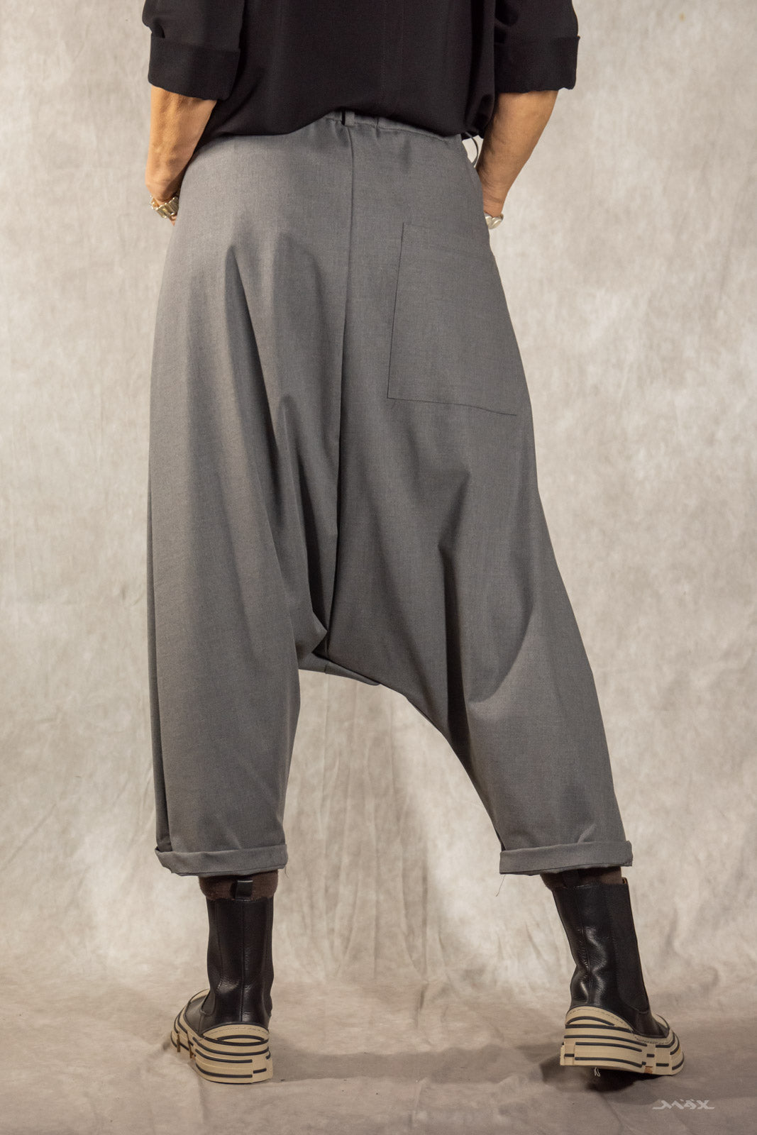 Pantalon harem zippé avec poches plaquées - taille unique (36-40)