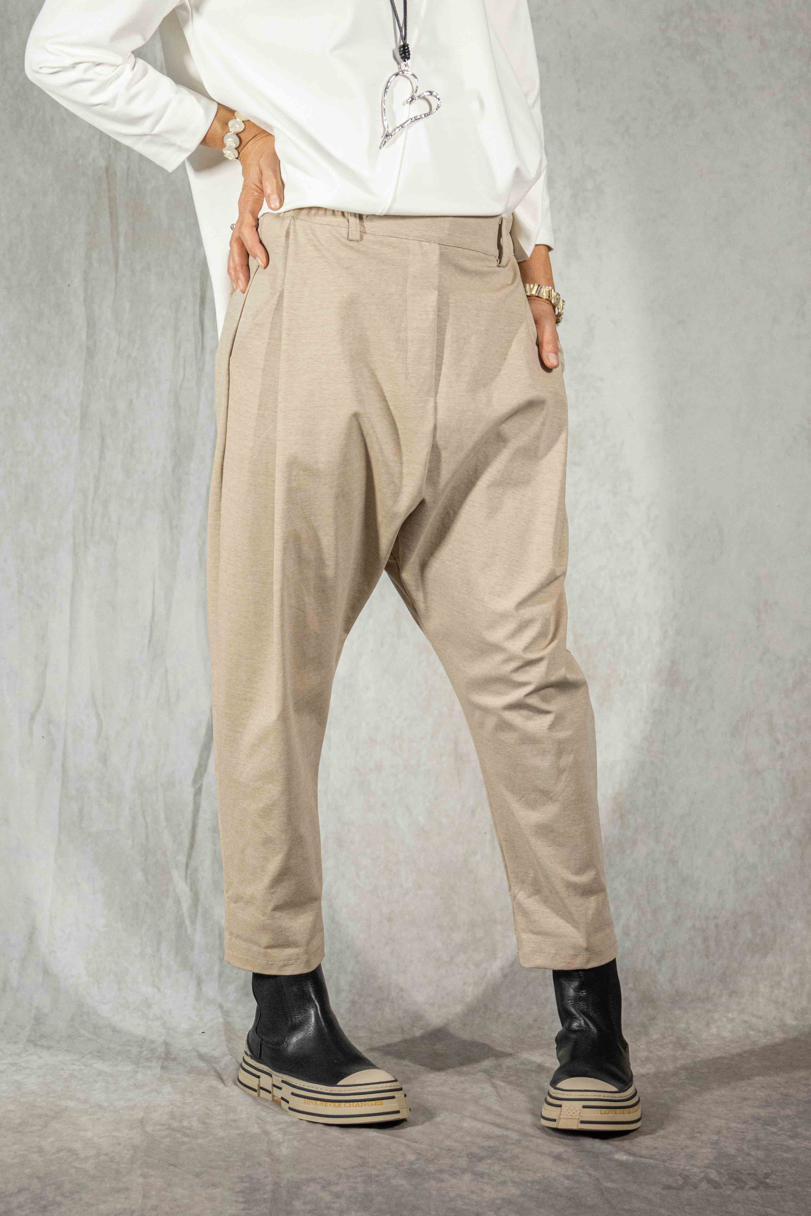 Baggyhose beige meliert Gr. Onesize (36-42)