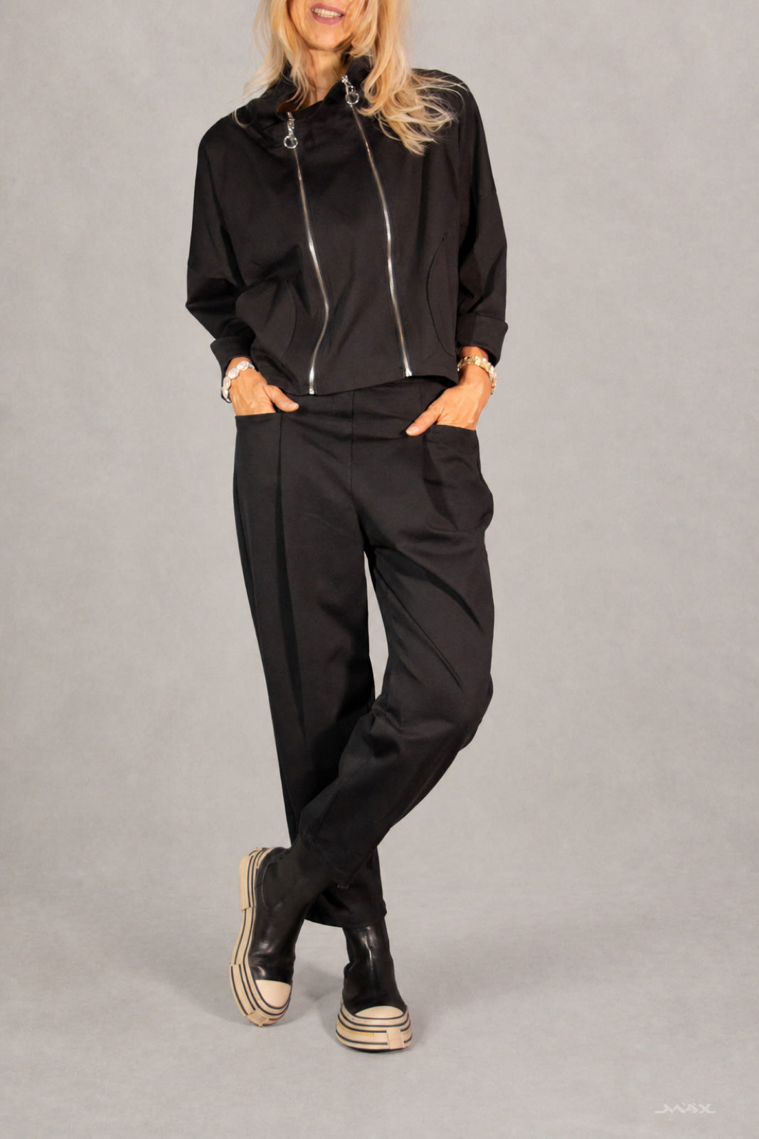 Zip Jacket with Patch Pockets, One Size (38–44)