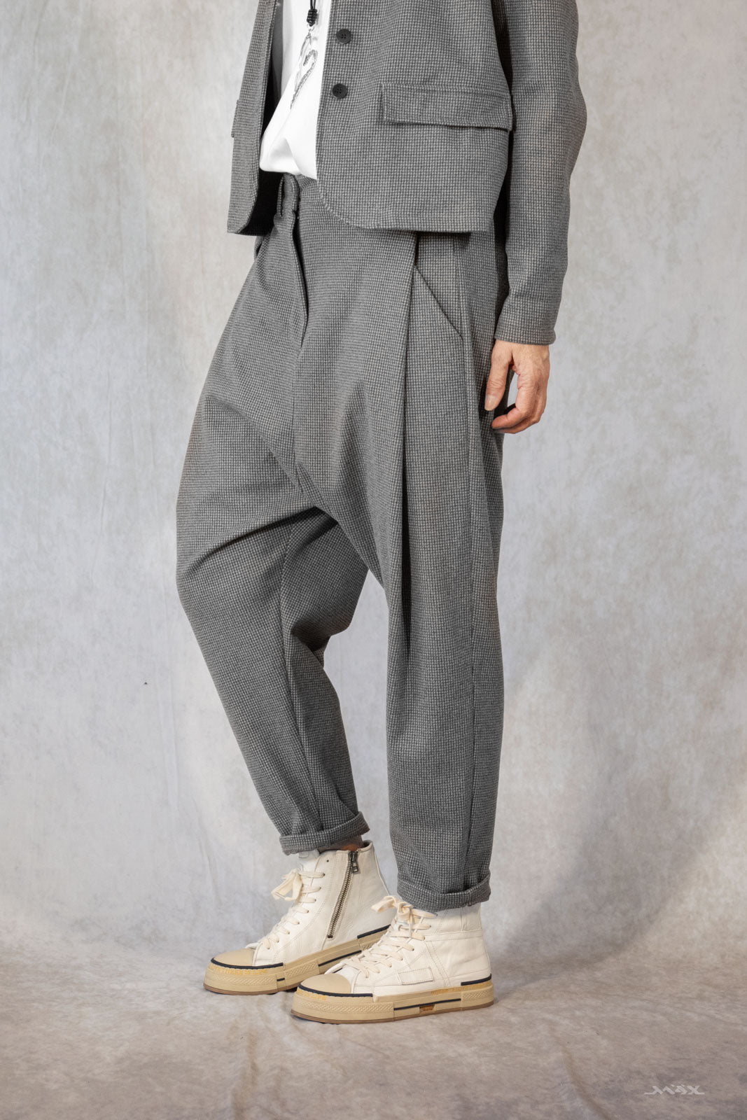 Baggyhose grau Tweed Gr. Onesize (38-44)