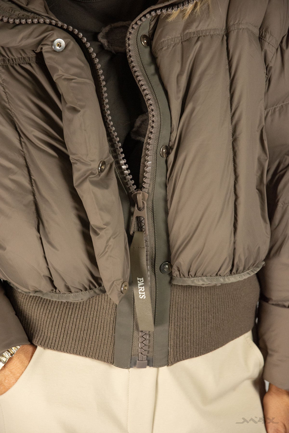 Kurze Pufferjacke mit hohem Kragen Gr. Onesize (36-40)