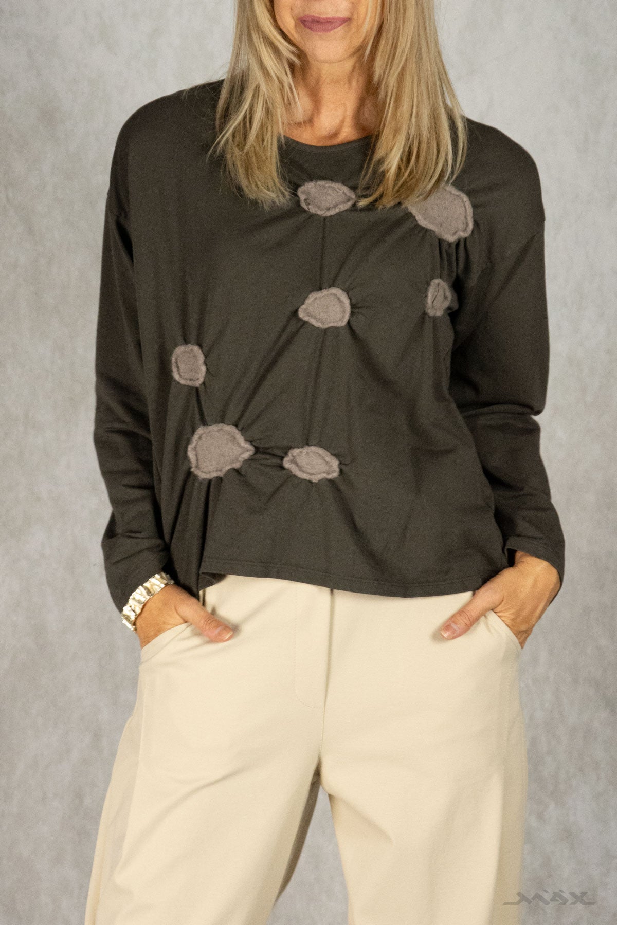 Shirt mit Patch-Details Gr. Onesize (38-42)