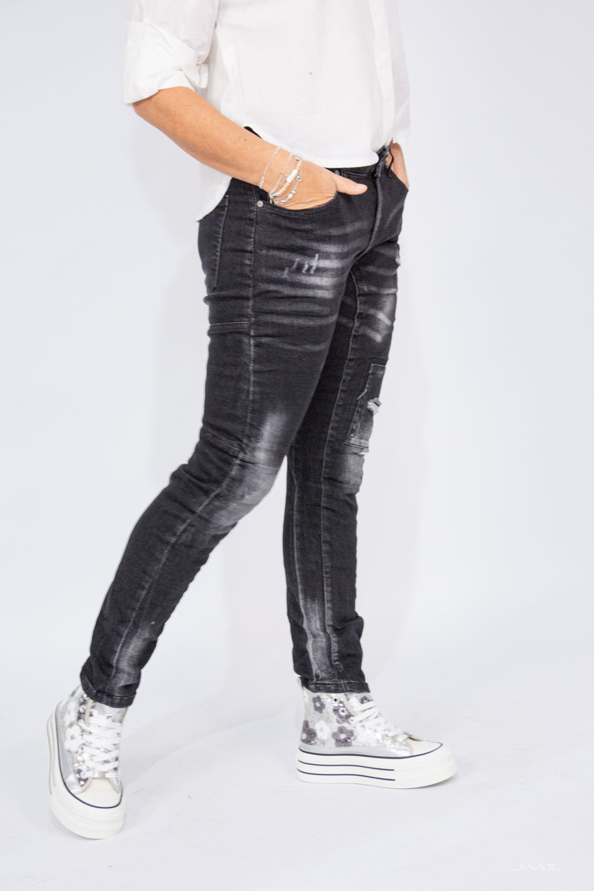 SEXY WOMAN Jeans schwarz washed