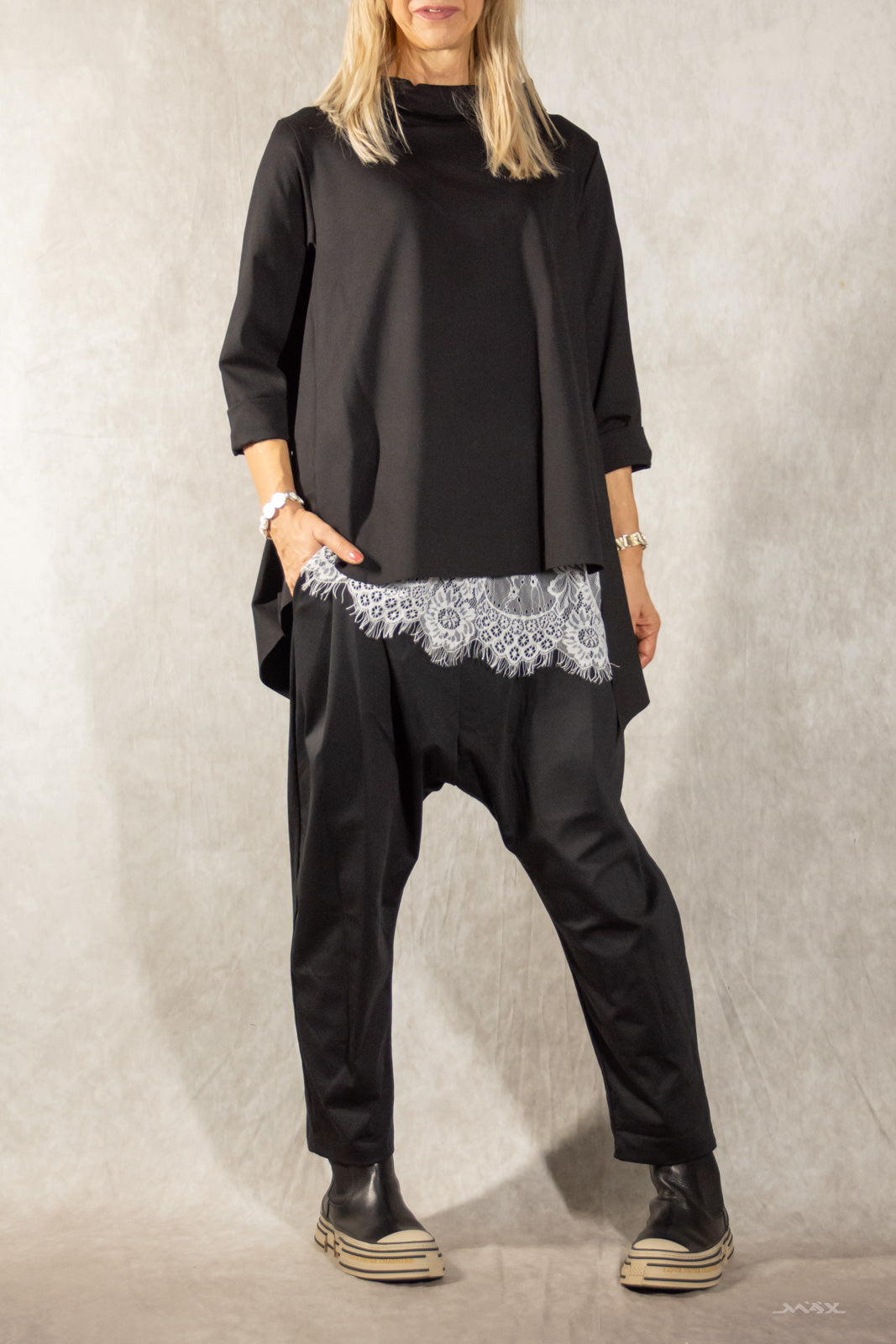 Spitzen-Layering-Rock Gr. onesize (36-44)