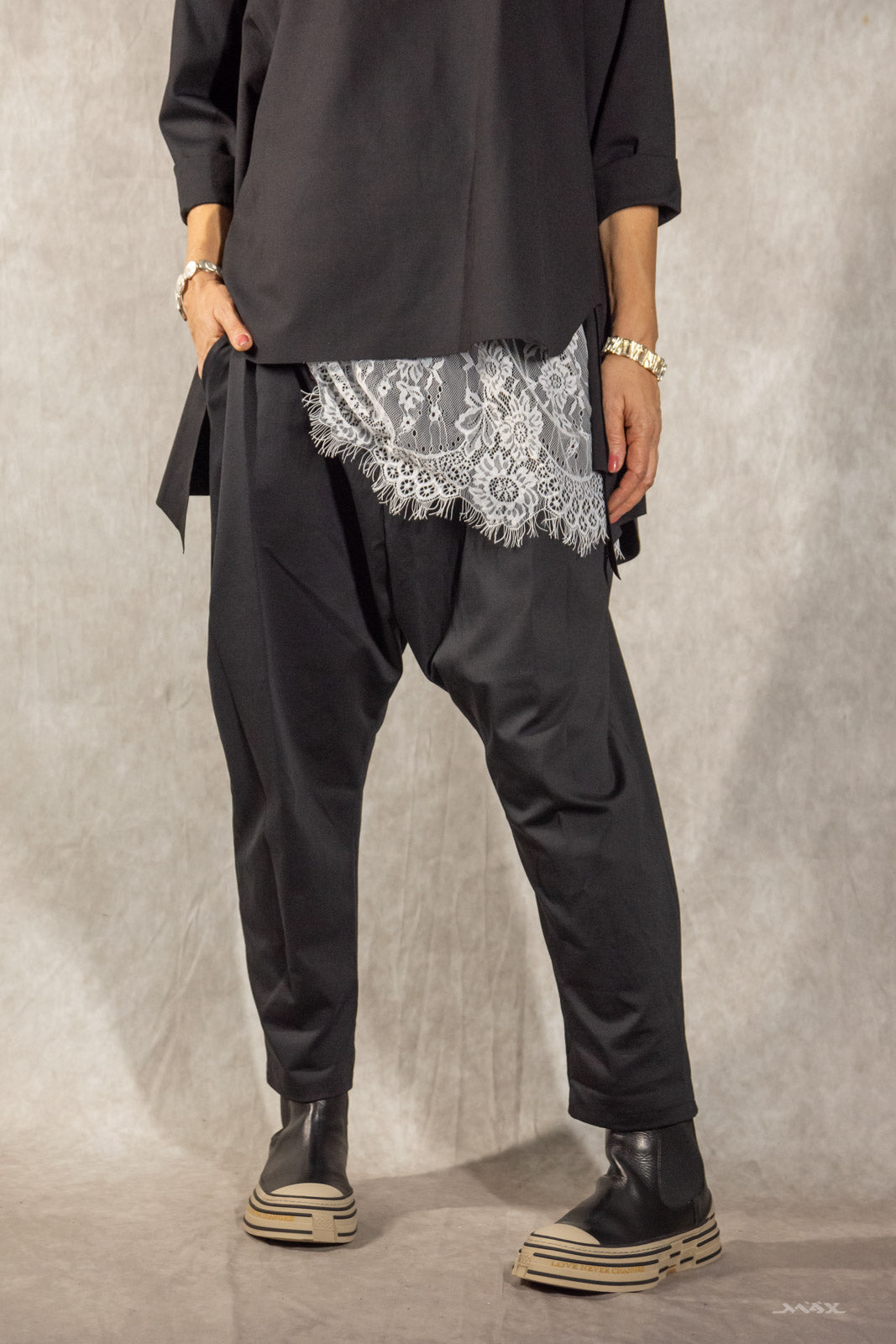 Spitzen-Layering-Rock Gr. onesize (36-44)