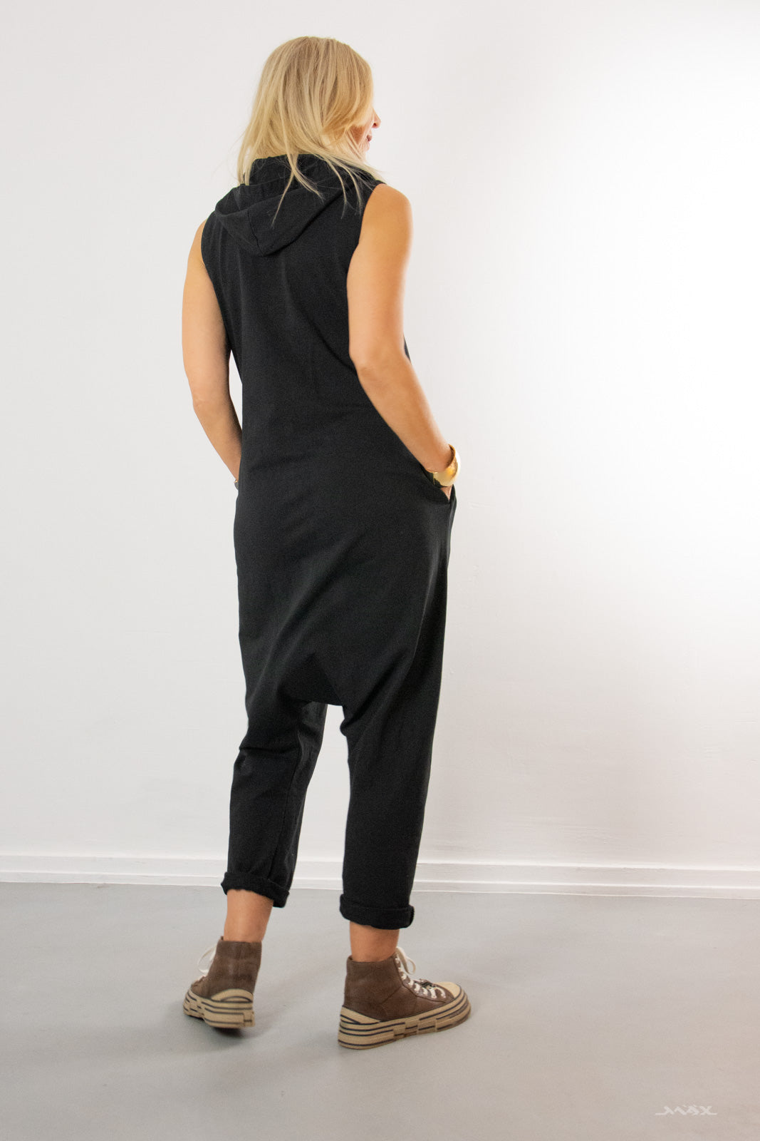 Zipper Jumpsuit schwarz Gr. Onesize (38-44)