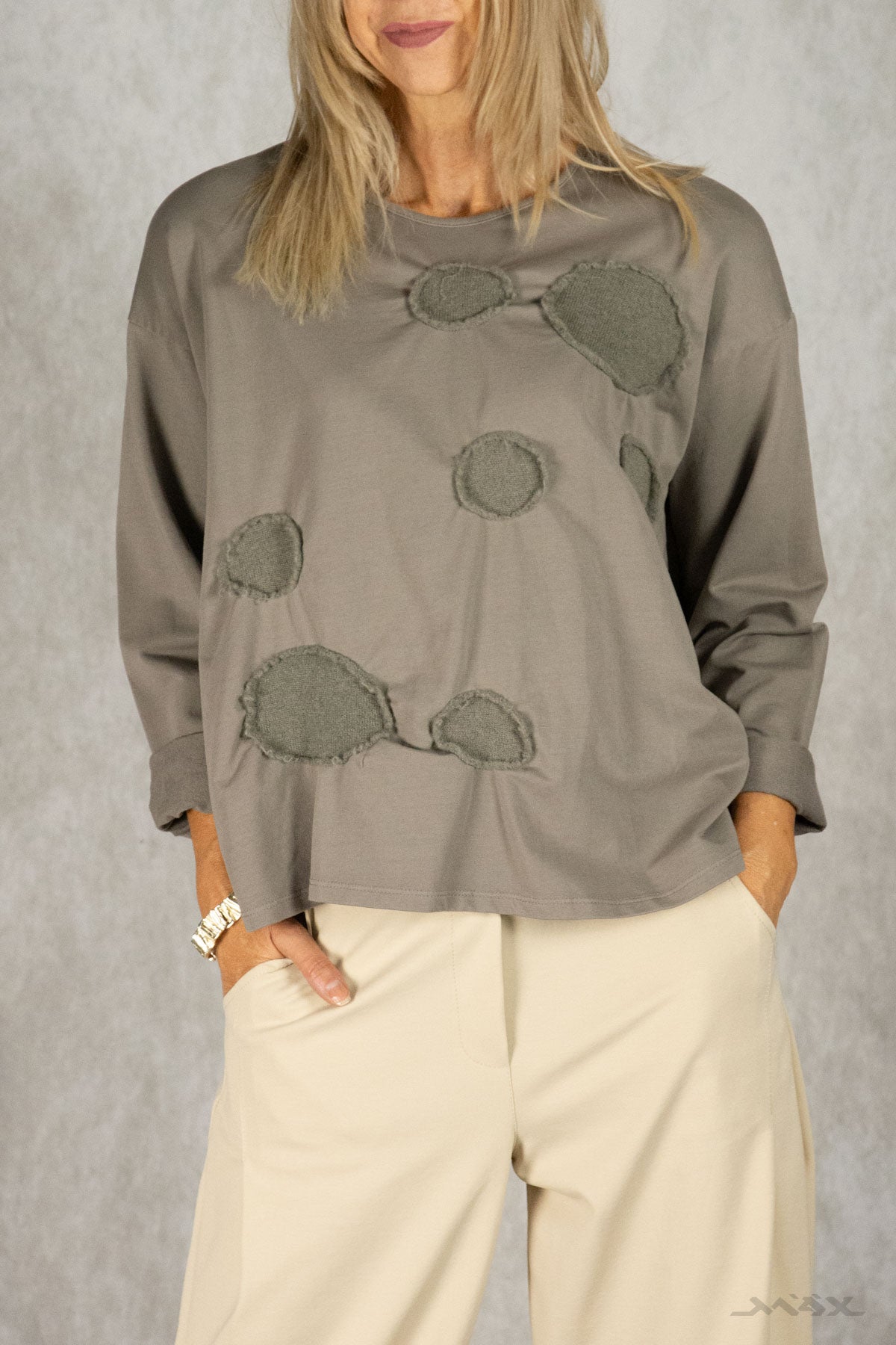 Shirt mit Patch-Details Gr. Onesize (38-42)