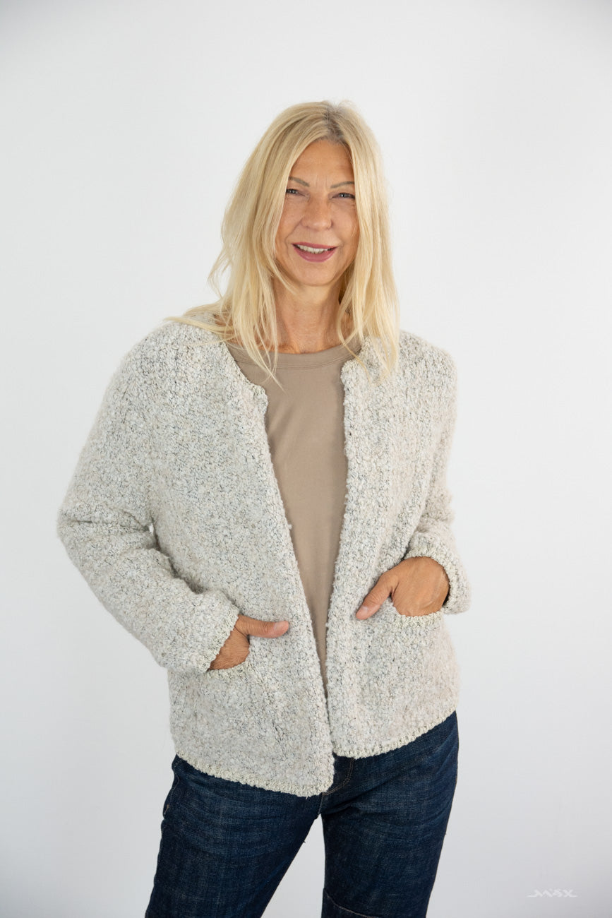 Boucle Jacke Beige