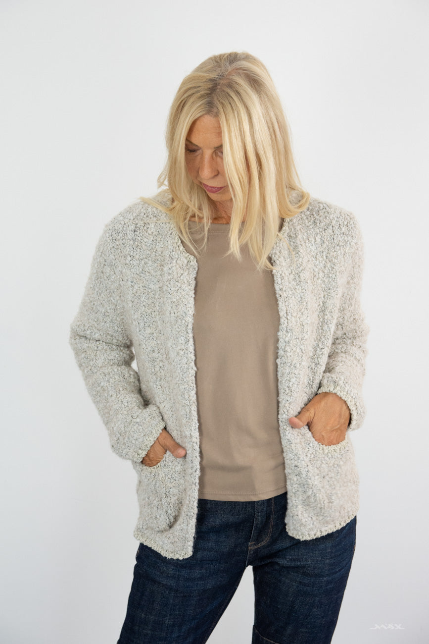 Boucle Jacke Beige