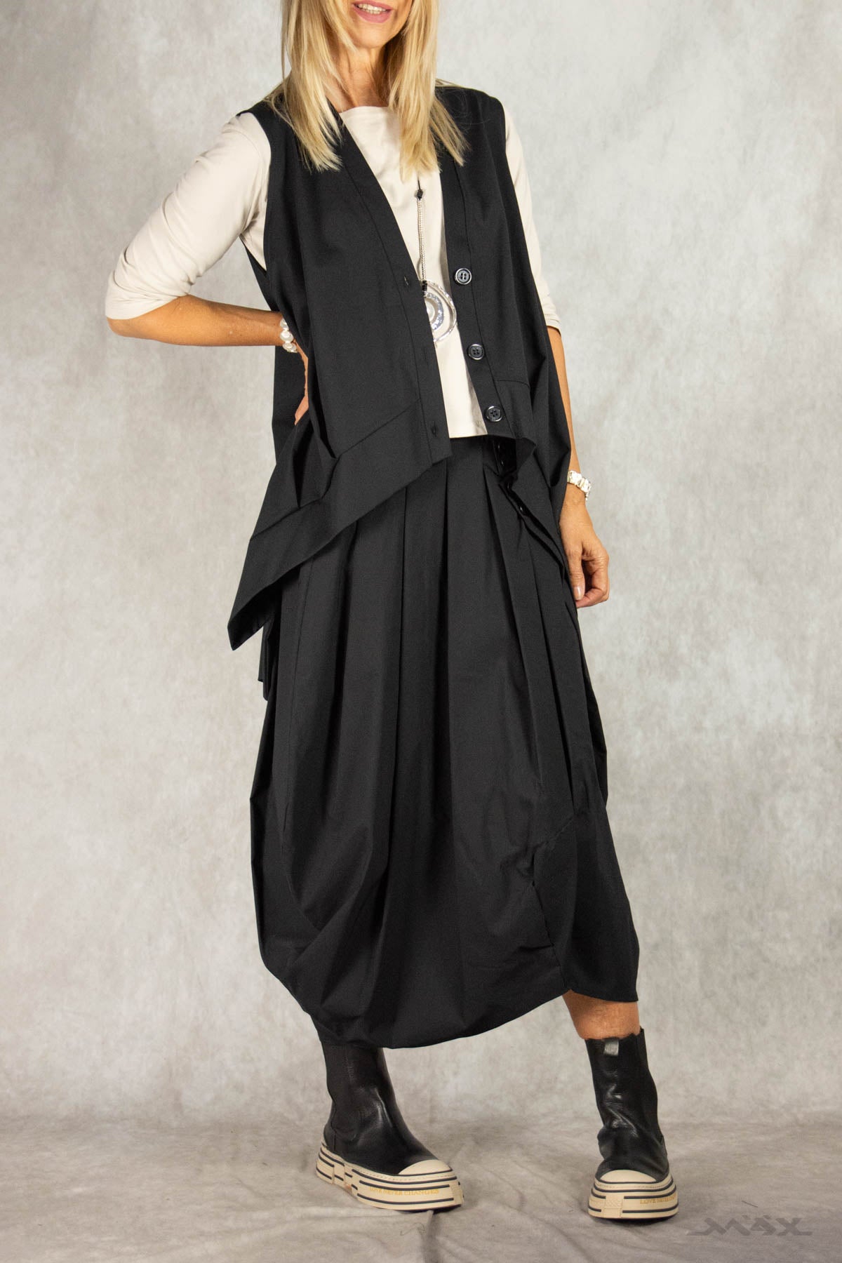 Blouson-Longweste schwarz Gr. onesize(38-44)