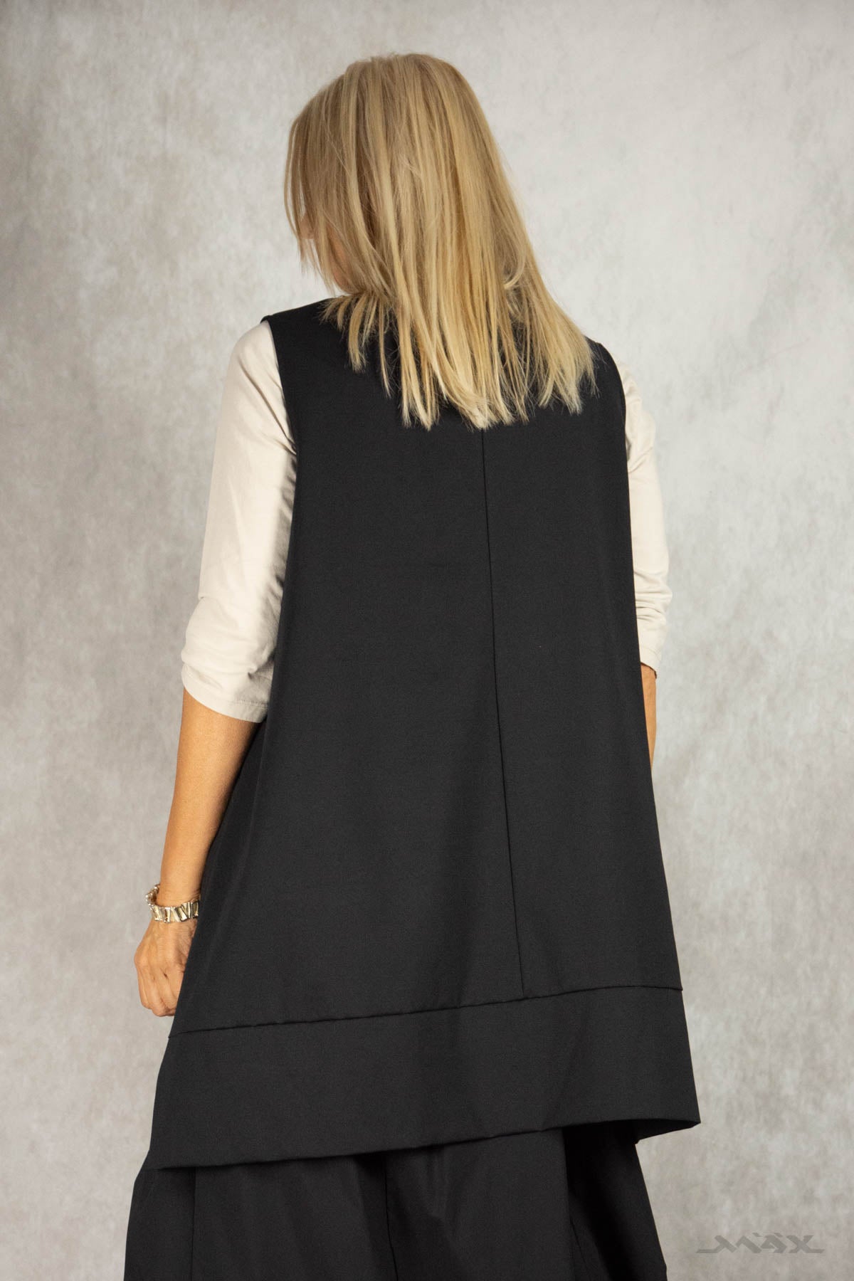 Blouson lang vest zwart maat 1 maat (38-44)