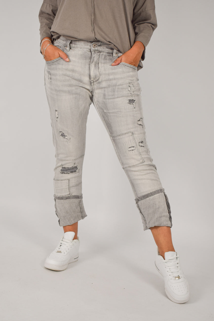 SEXY WOMAN Jeans grau destroyed