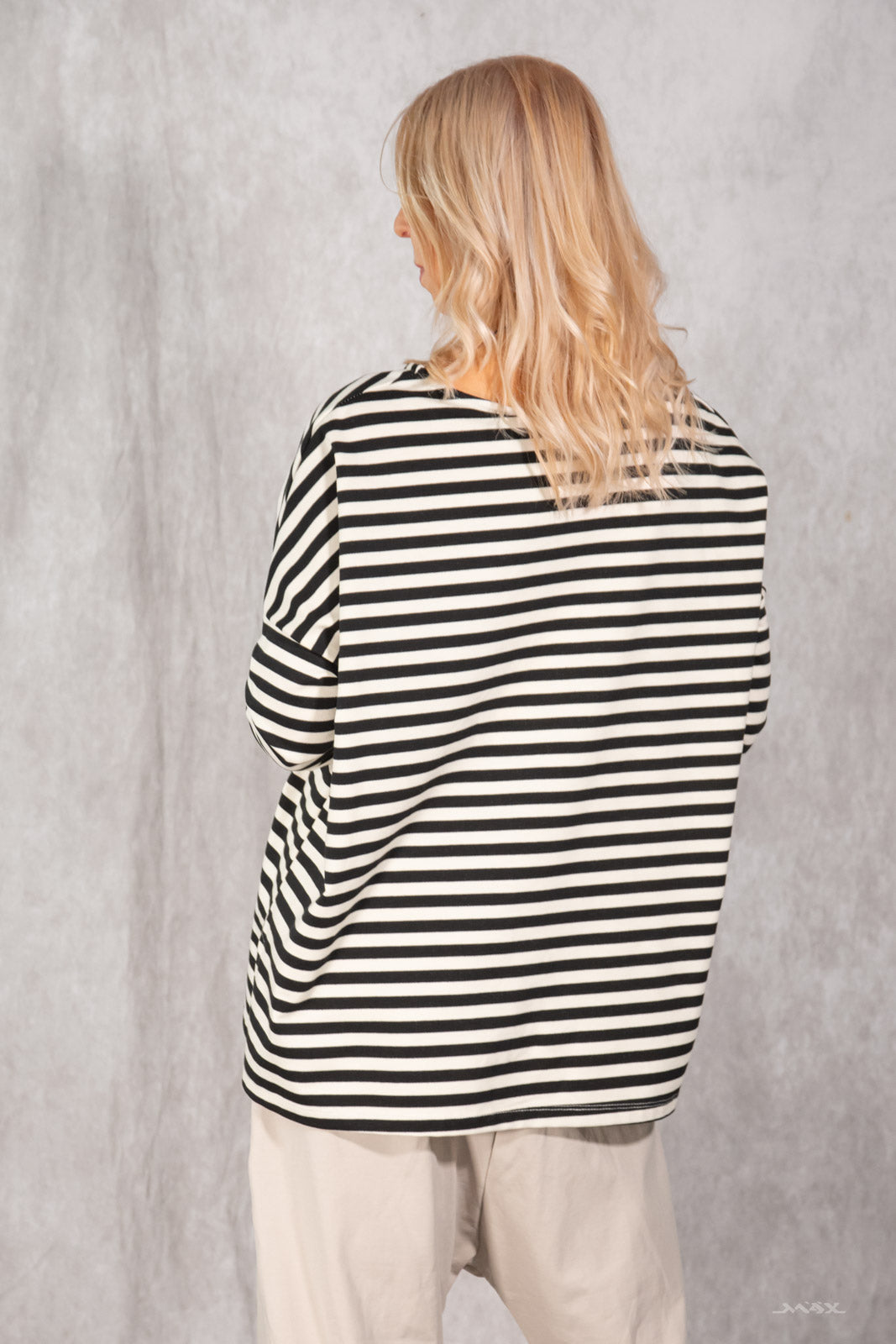 Langarmshirt gestreift Gr. onesize (38-44)