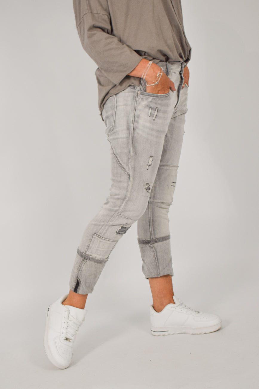 SEXY WOMAN Jeans grau destroyed