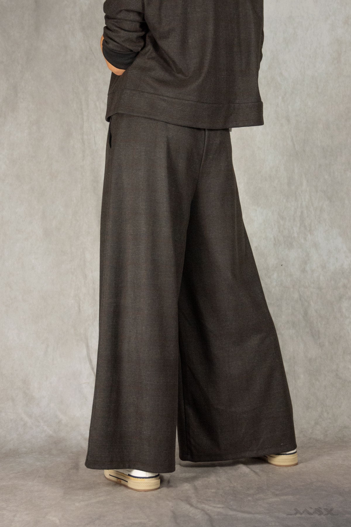 Marlenehose dunkelbraun kariert Gr. onesize(38-42)