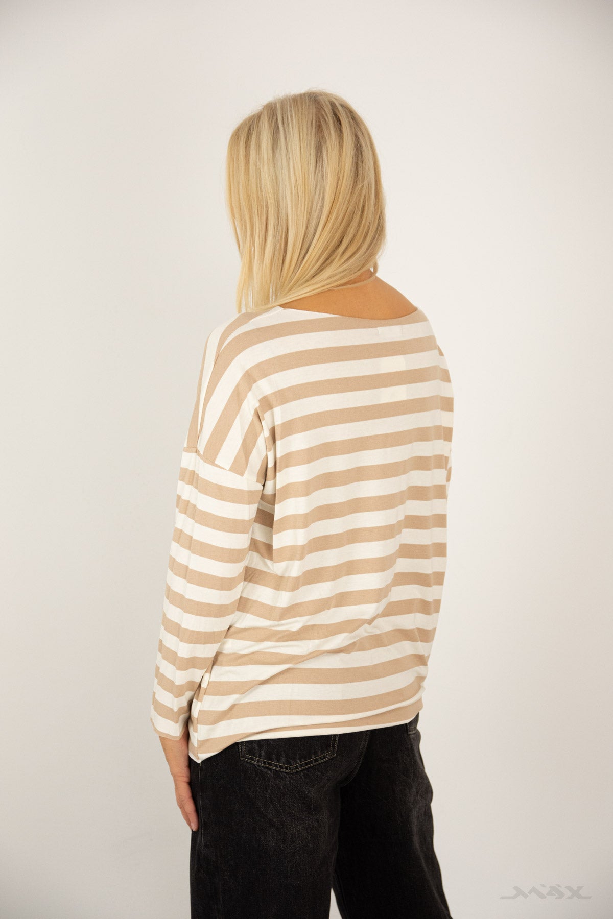 Streifenshirt beige-offwhite