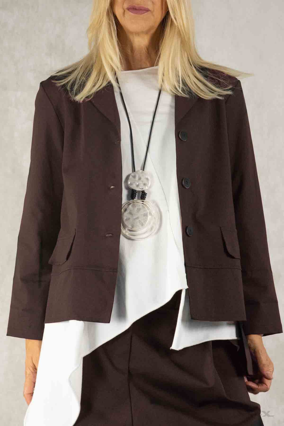 Asymmetrische Blazer-Jacke Gr. Onesize (36-42)