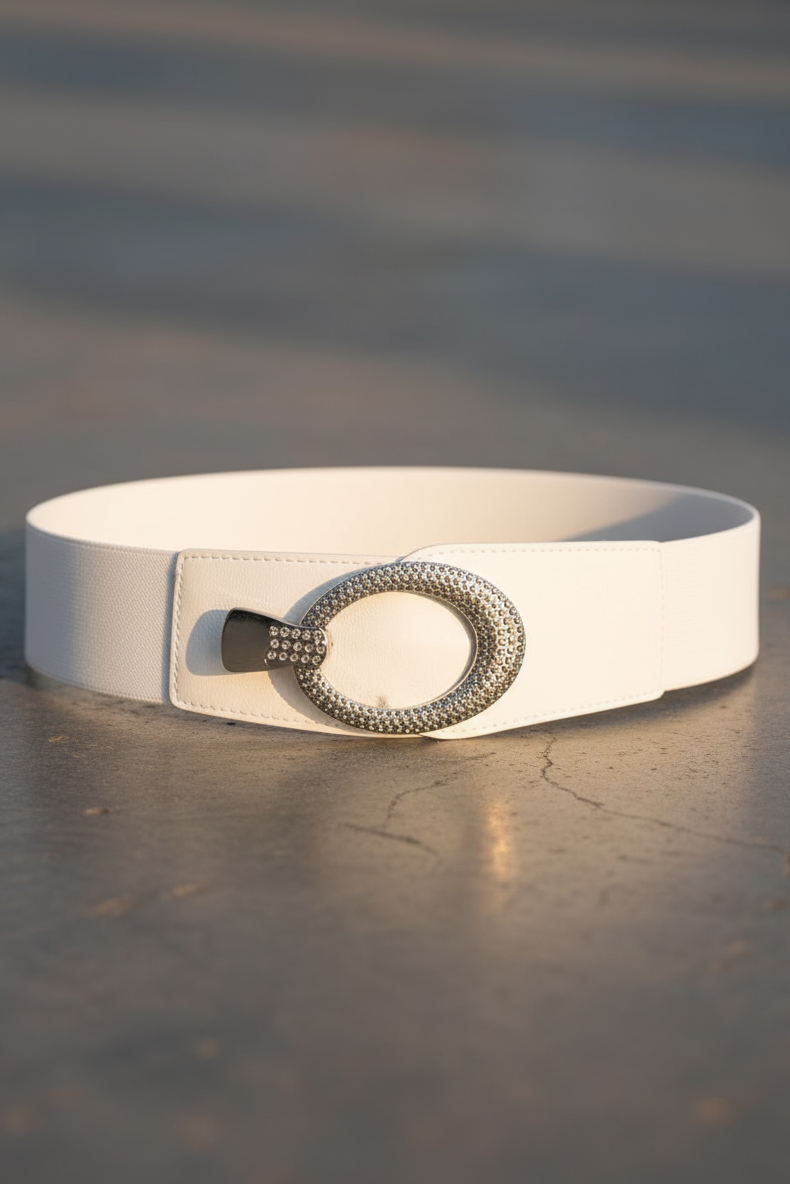 Stretchgürtel mit Strass-Schnalle